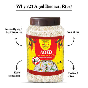921 Aged Basmati Rice 2 Years Naturally Aged (2KG)