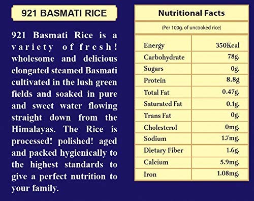 921 Classic Green Label Long Fine Grains Export Basmati Rice (5KG)