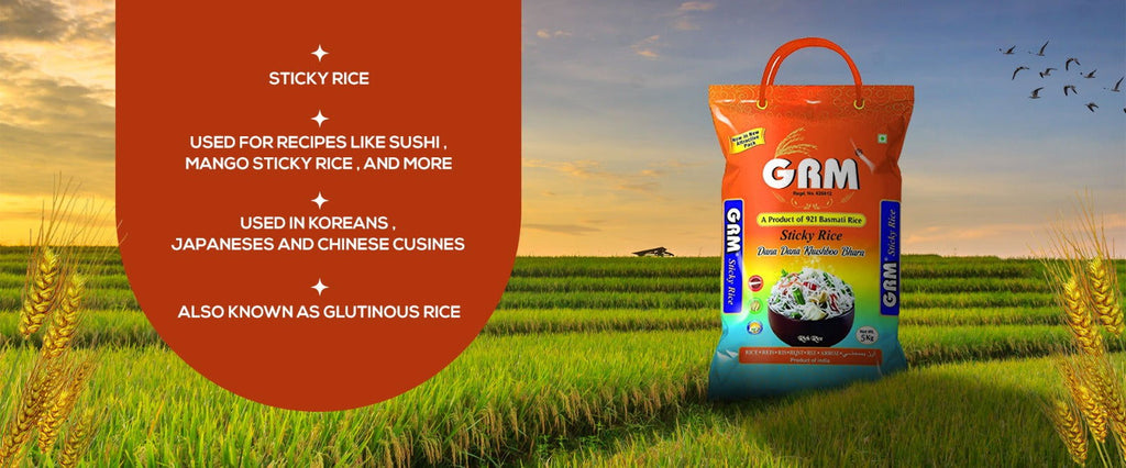 921 GRM Natural Organic Sticky Rice for Chinese, Japanese & Korean Dishes (10KG)