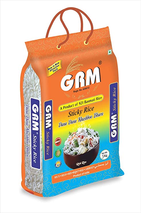 921 GRM Natural Organic Sticky Rice for Chinese, Japanese & Korean Dishes (5KG)